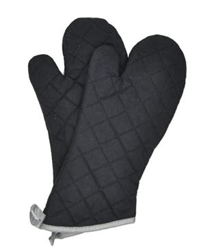 BLACK OVEN MITT 17IN COTTON CANVAS - Hot Mill